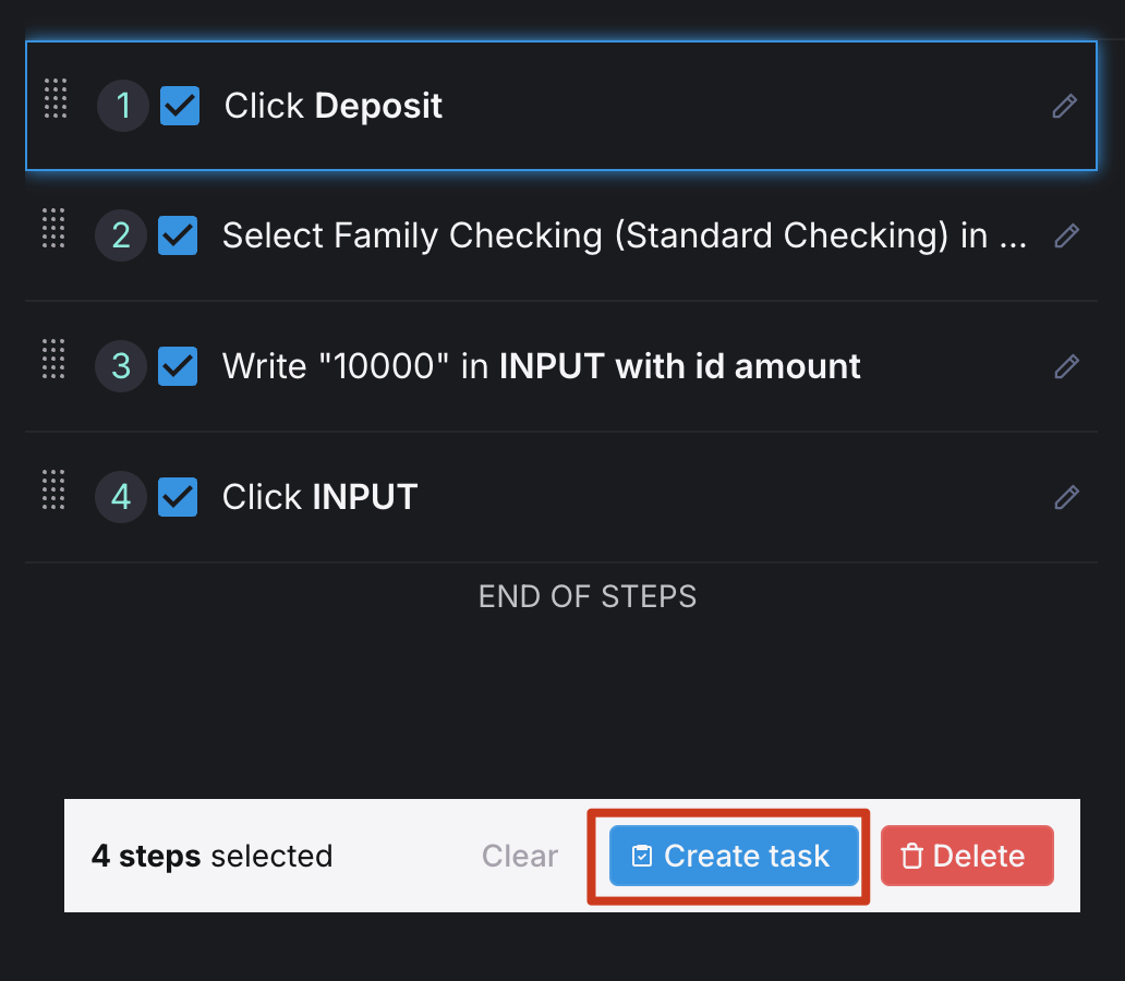 Create a task